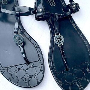 Coach Pansy black jelly sandals size 9-9.5